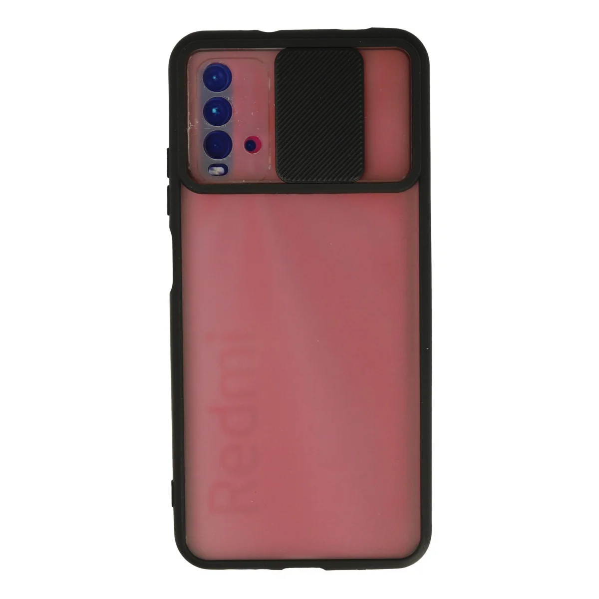Redmi 9T Kılıf Palm Buzlu Kamera Sürgülü Silikon - Siyah
