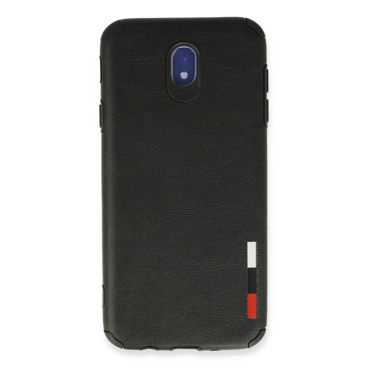 Galaxy J7 Pro / J730 Kılıf Loop Deri Silikon - Siyah