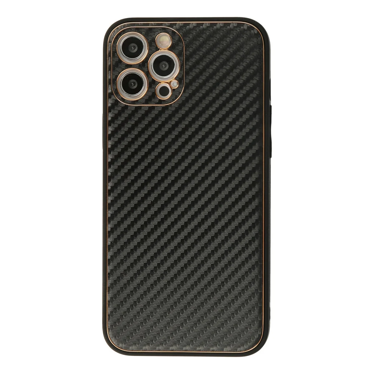 iPhone 12 Pro Kılıf Coco Karbon Silikon - Siyah