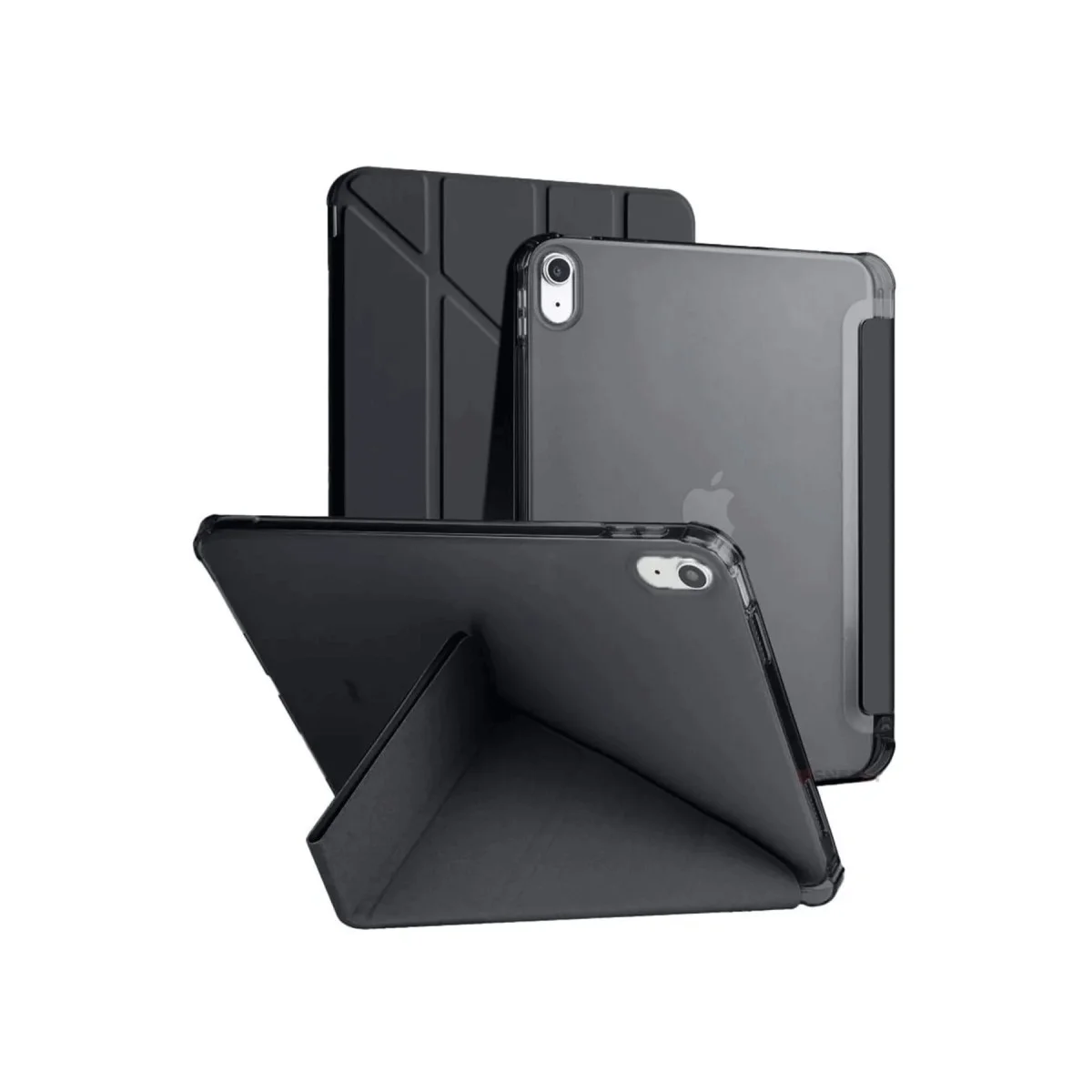 iPad 2022 10.9 (10.nesil) Kılıf Kalemlikli Mars Tablet Kılıfı - Siyah