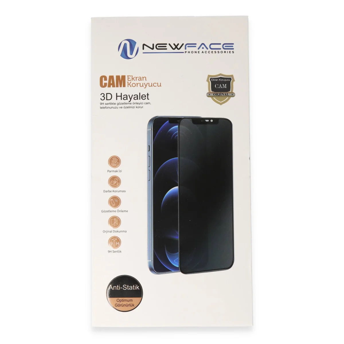 Redmi Note 8 Pro 3D Antistatik Hayalet Cam Ekran Koruyucu