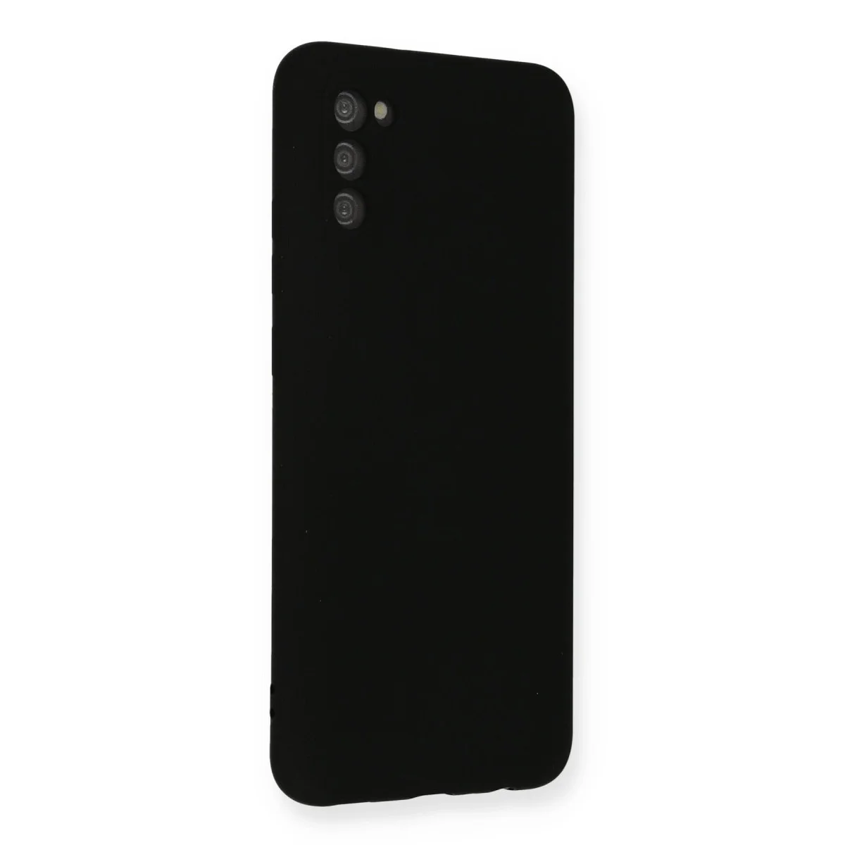 Galaxy A03S Kılıf Nano içi Kadife Silikon - Siyah