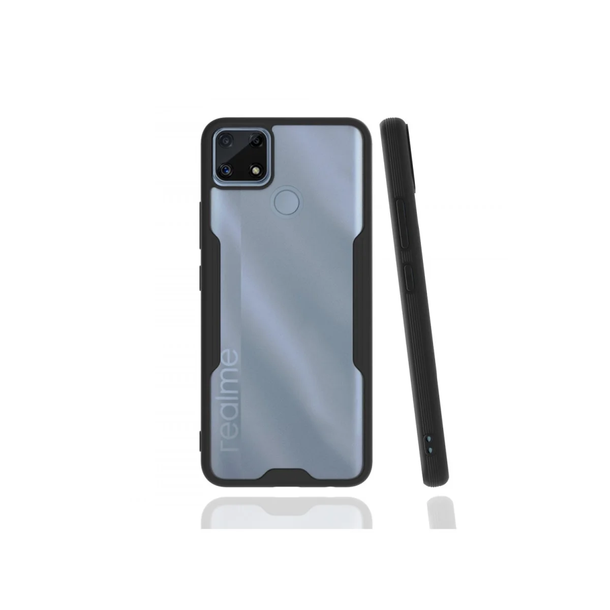 Realme C25 Kılıf Platin Silikon - Siyah