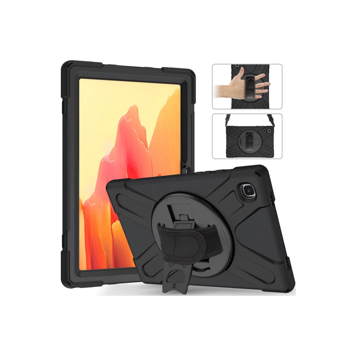 Galaxy T220 Tab A7 Lite 8.7 Kılıf Amazing Tablet Kapak - Siyah