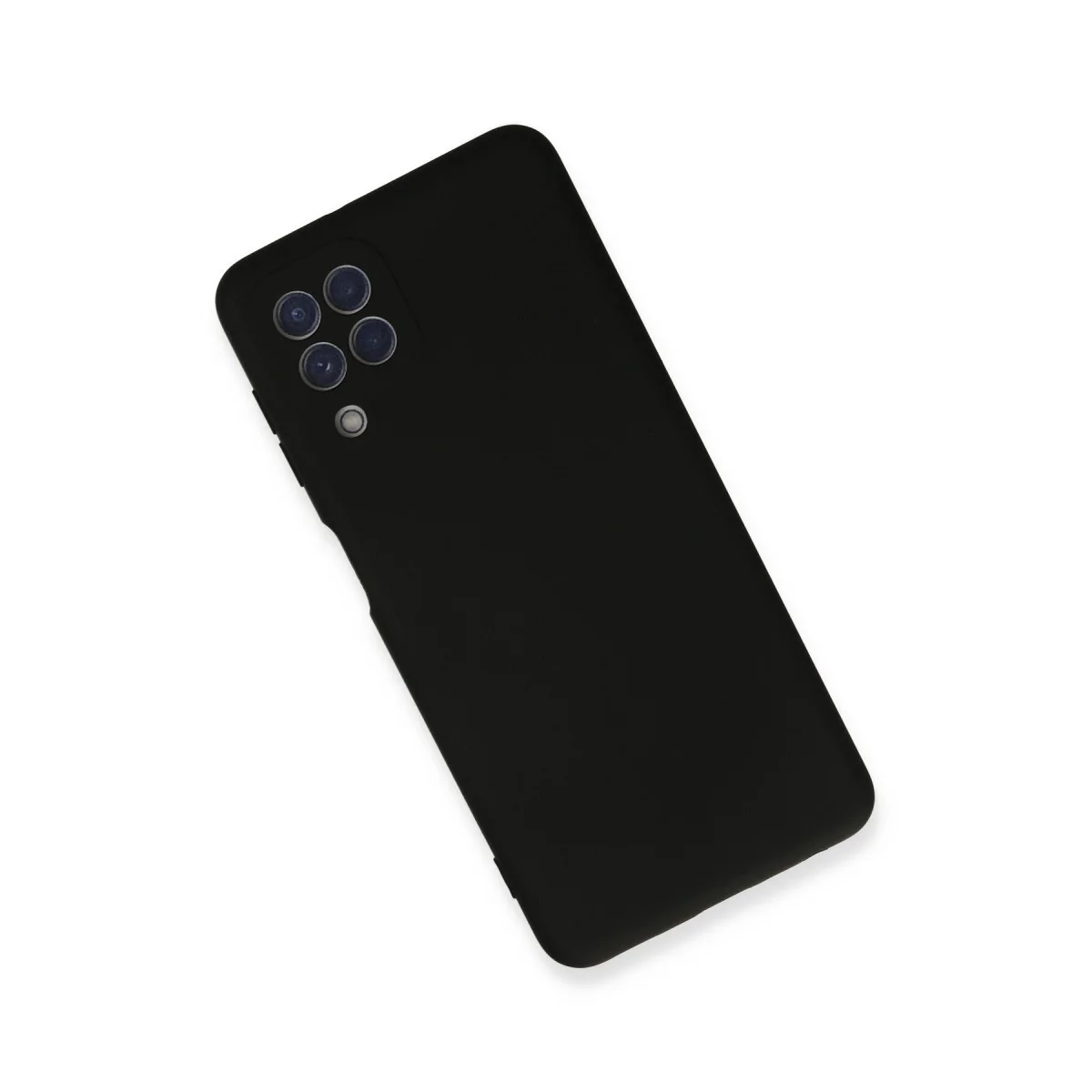 Galaxy A22 Kılıf Nano içi Kadife Silikon - Siyah