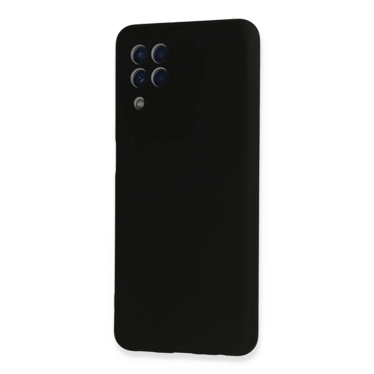 Galaxy A22 Kılıf Nano içi Kadife Silikon - Siyah
