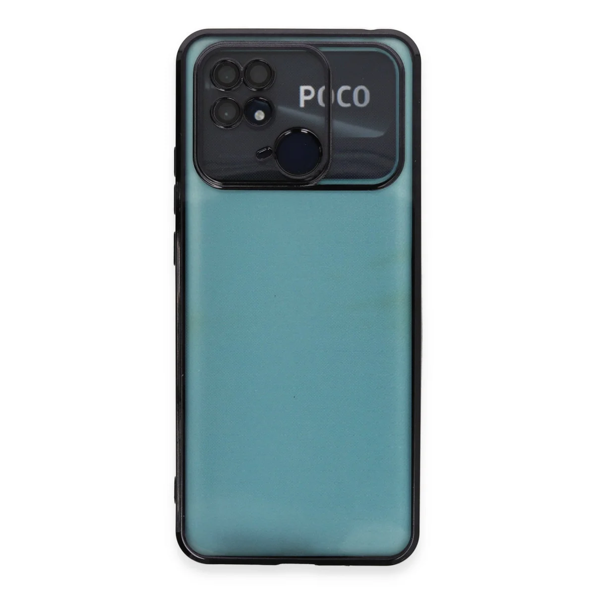Redmi 10C Kılıf Razer Lensli Silikon - Siyah