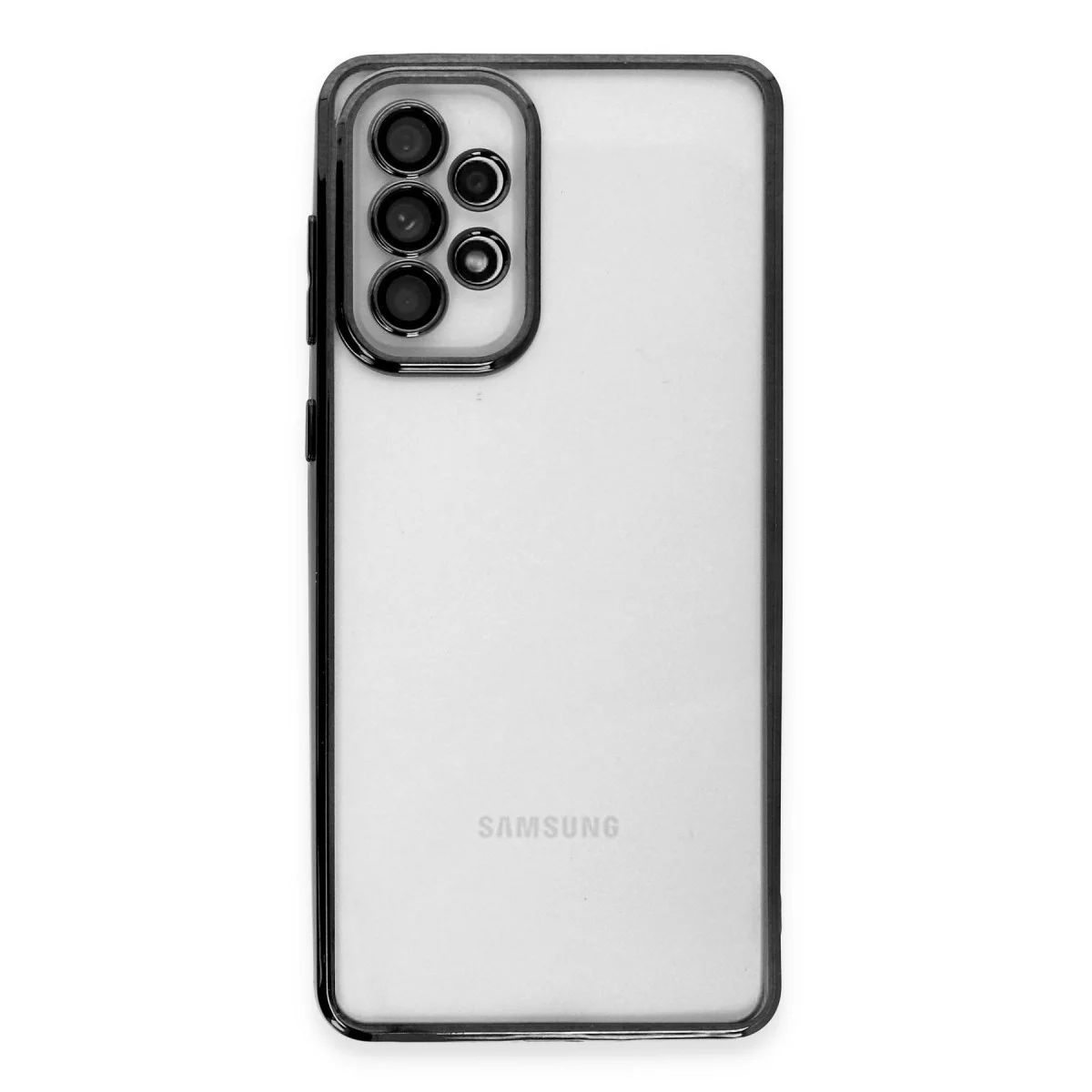 Galaxy A53 5G Kılıf Razer Lensli Silikon - Siyah