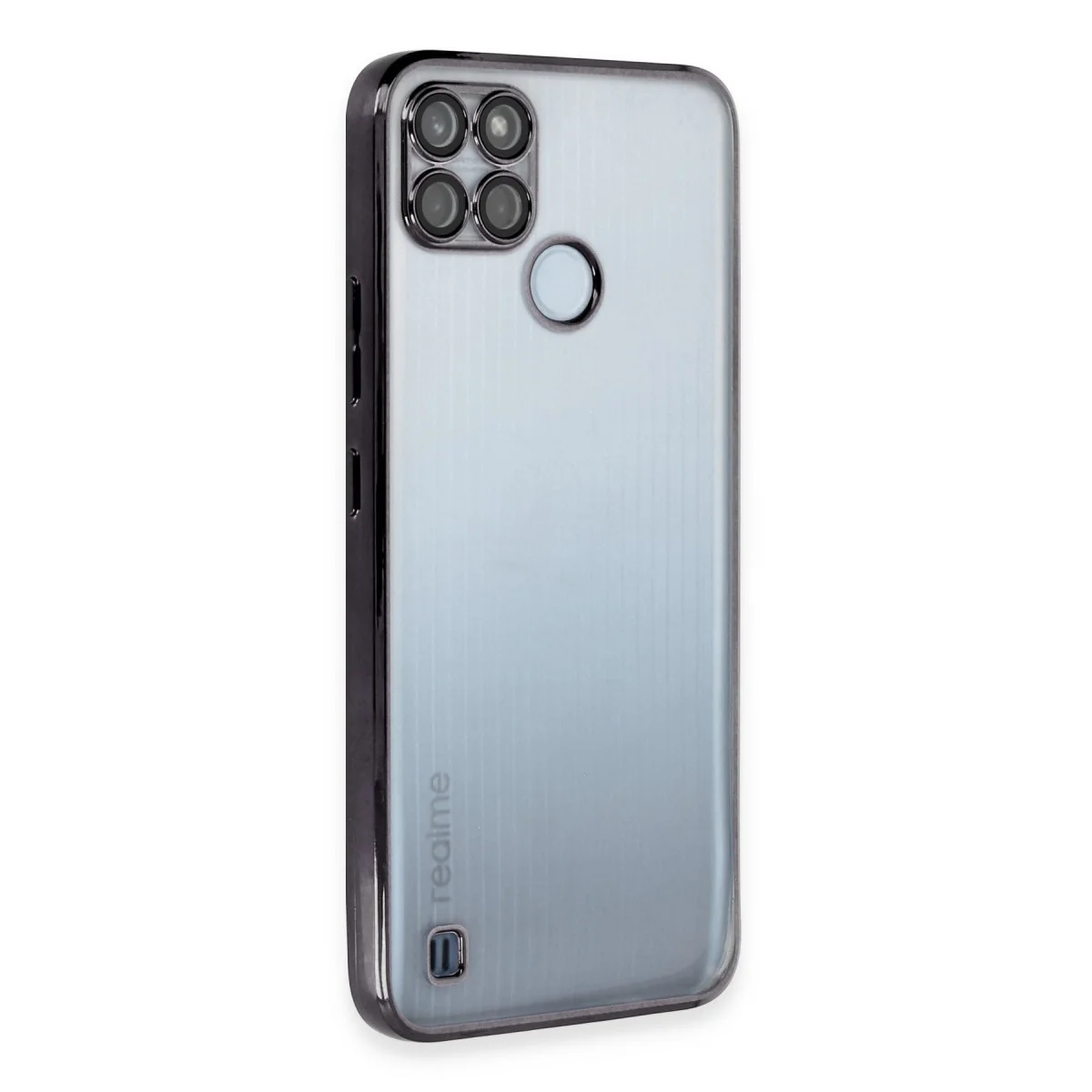 Realme C25Y Kılıf Razer Lensli Silikon - Siyah