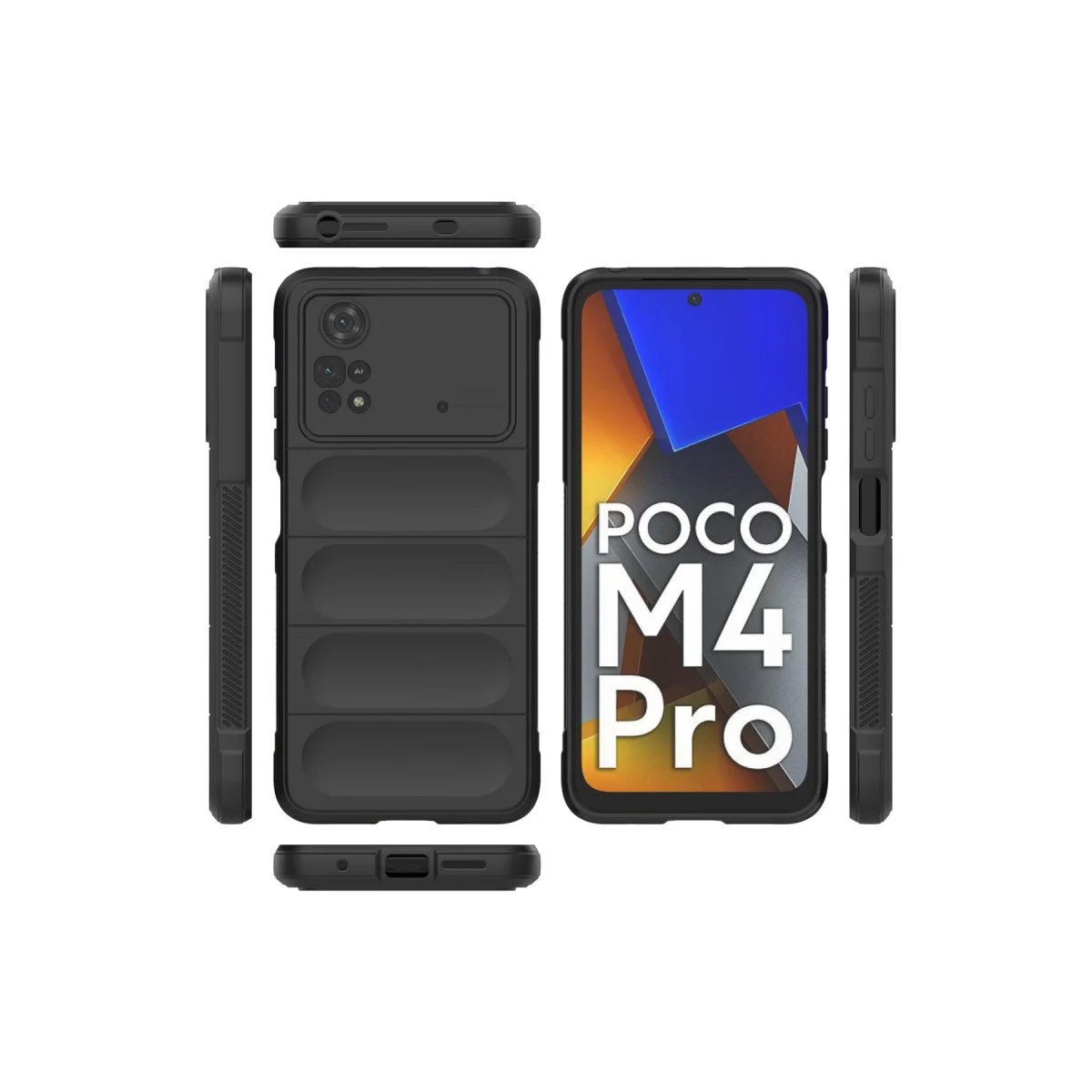 Poco M4 Pro 4G Kılıf Optimum Silikon - Siyah