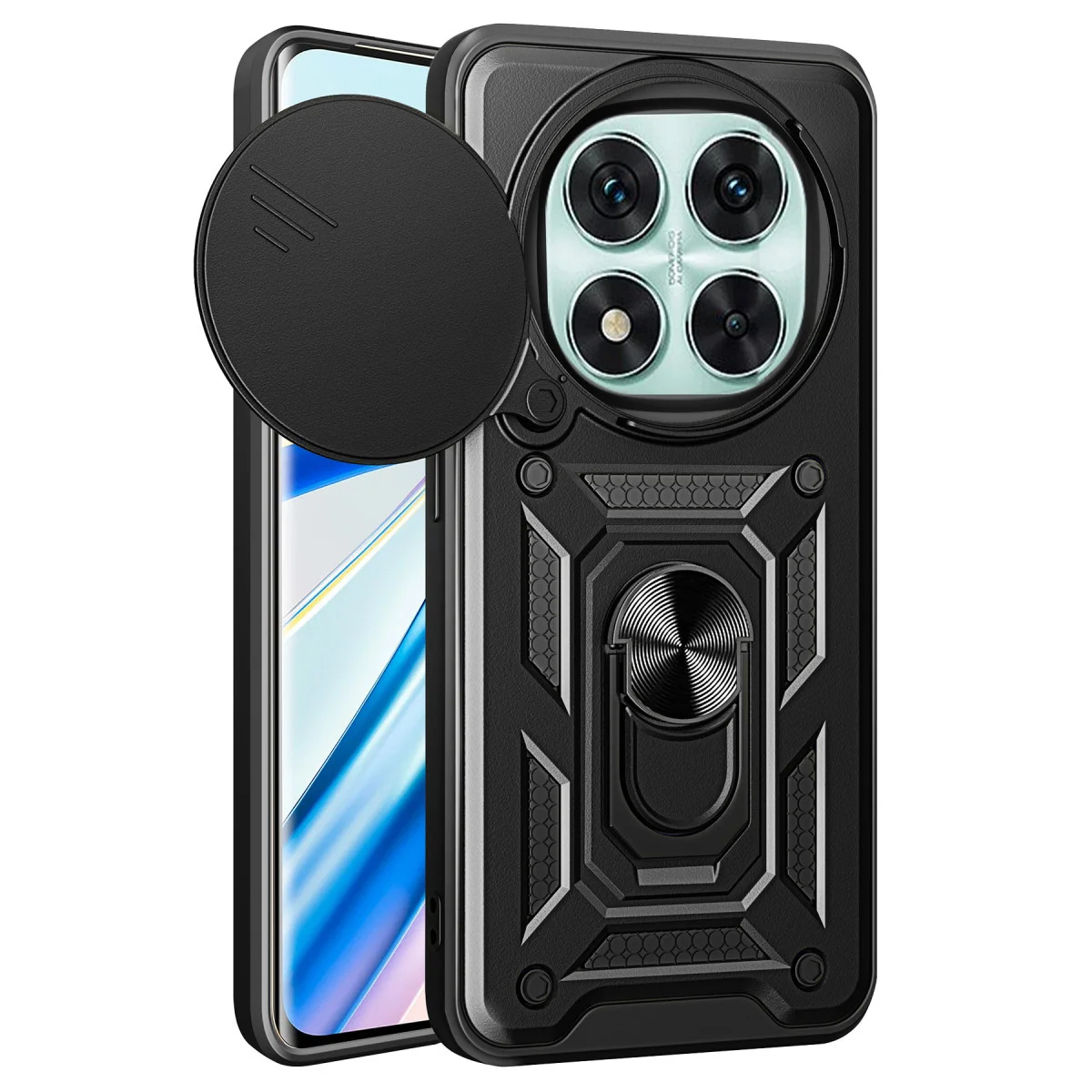 Redmi Note 14 Pro 4G Kılıf Pars Lens Yüzüklü Silikon - Siyah