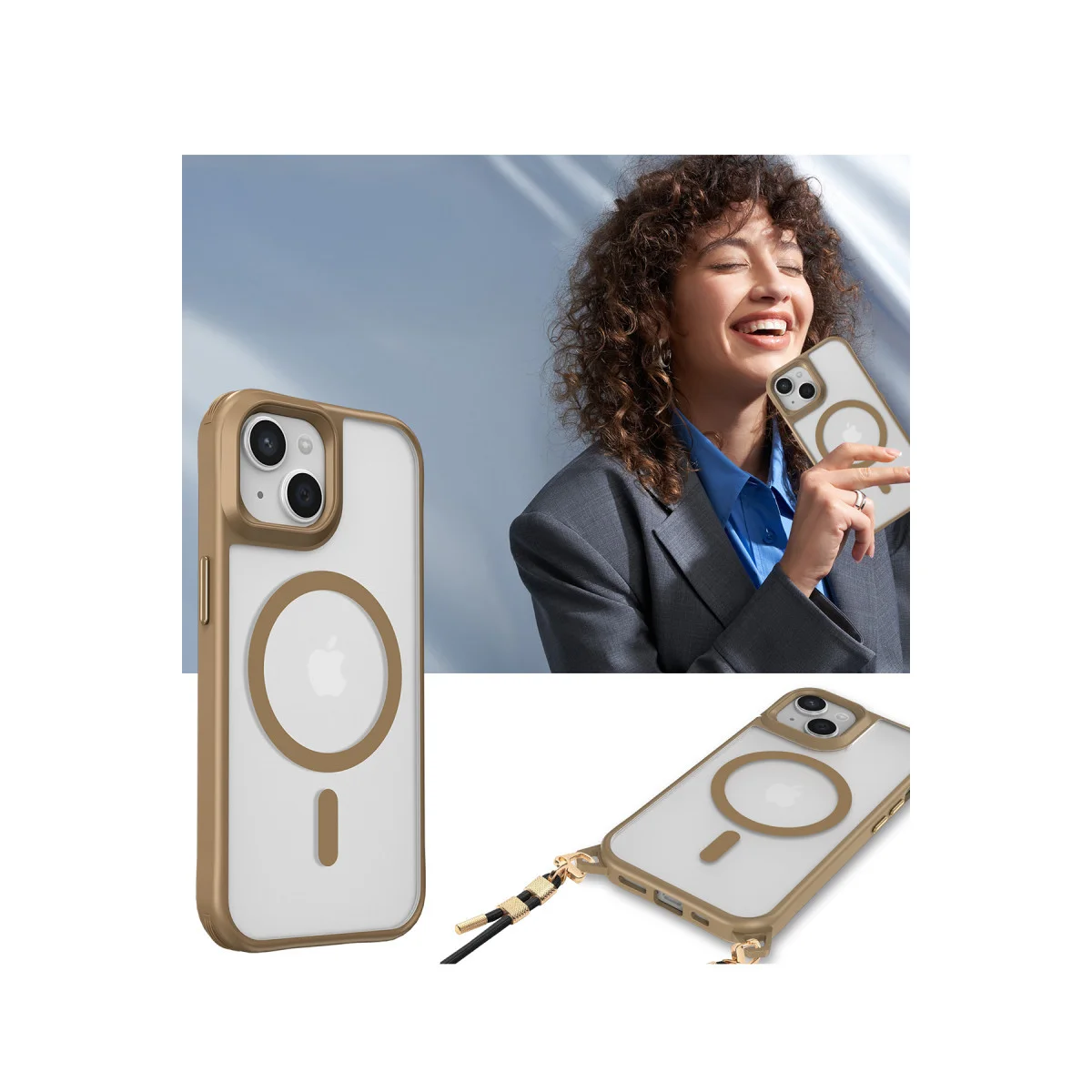 iPhone 14 Kılıf Enka Magsafe Silikon Kılıf - Siyah