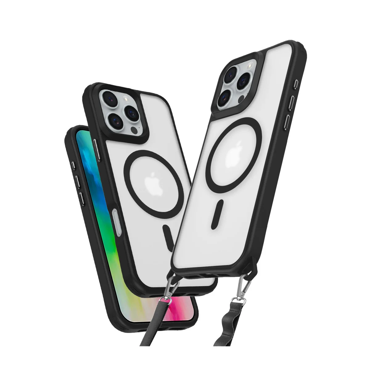 iPhone 16 Pro Kılıf Enka Magsafe Silikon Kılıf - Siyah