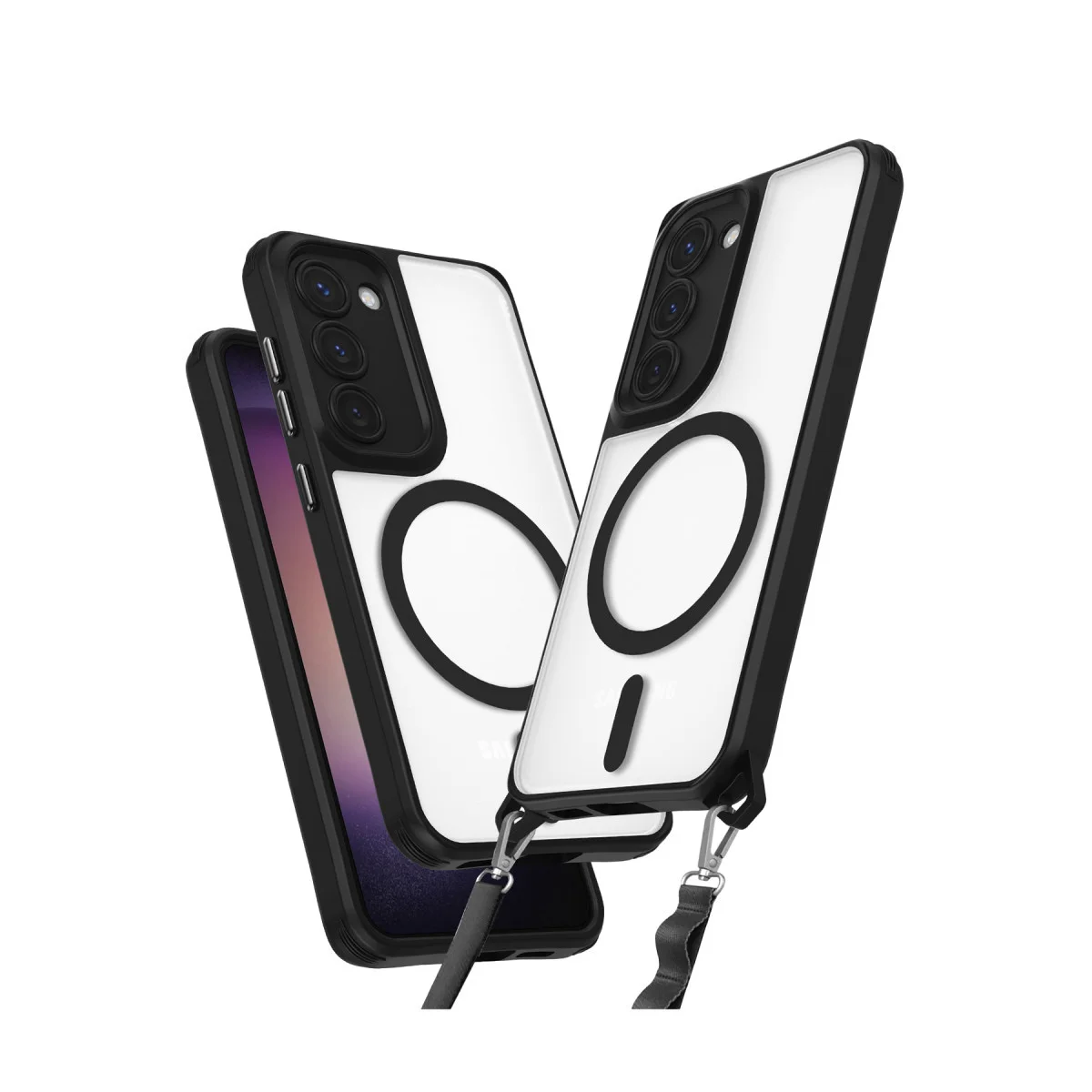Galaxy S23 Kılıf Enka Magsafe Silikon Kılıf - Siyah