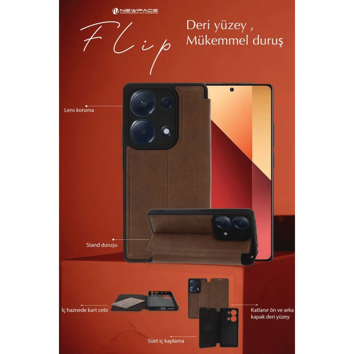 Galaxy A26 Kılıf Flip Cover - Siyah