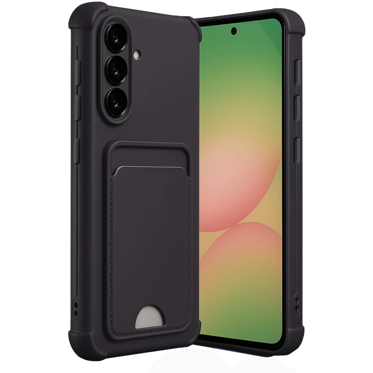 Galaxy A36 Kılıf Kelvin Kartvizitli Silikon - Siyah