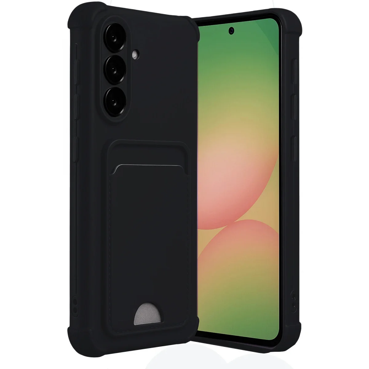 Galaxy A56 Kılıf Kelvin Kartvizitli Silikon - Siyah
