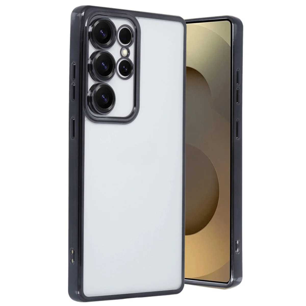 Galaxy S25 Ultra Kılıf Razer Lensli Silikon - Siyah