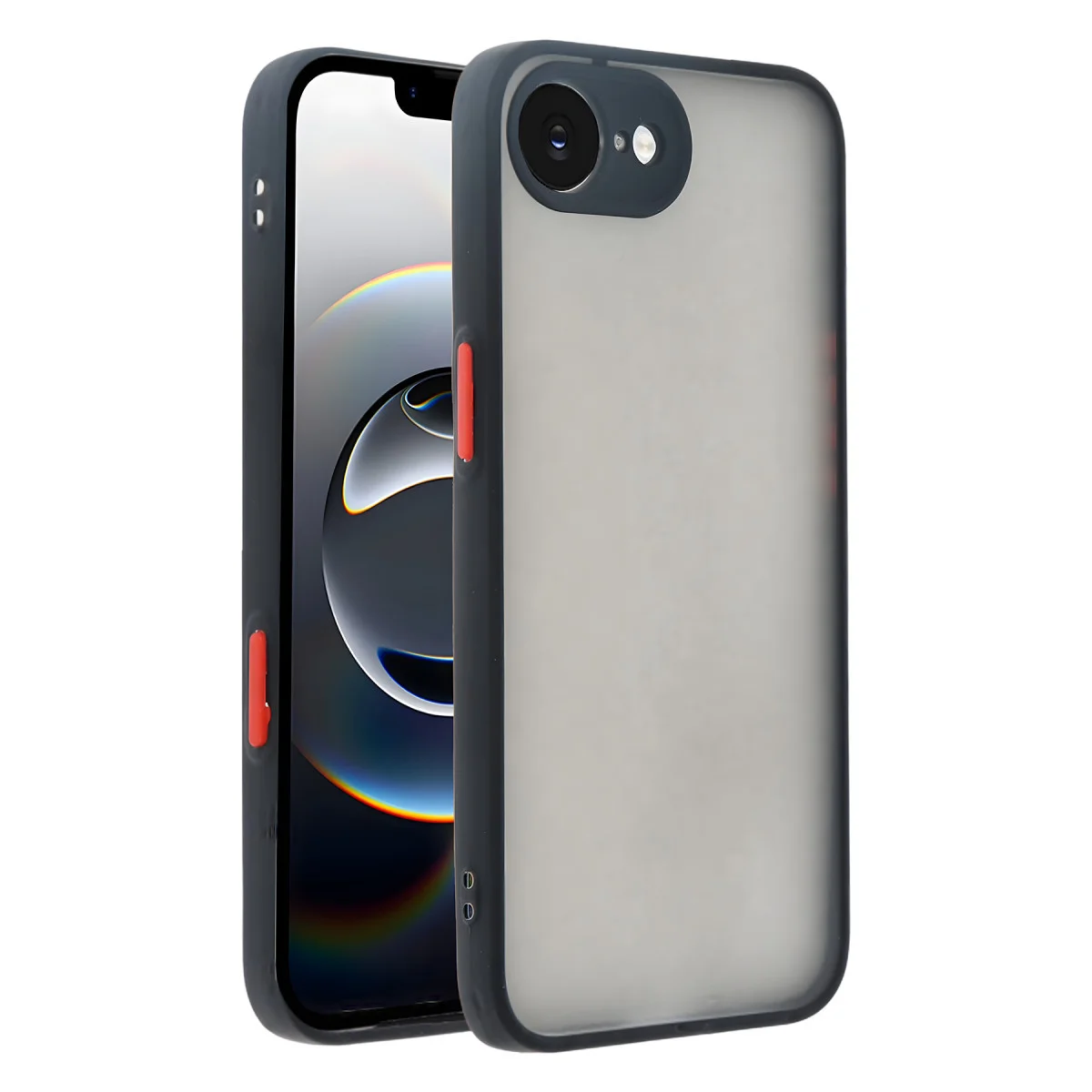 iPhone 16E Kılıf Montreal Silikon Kapak - Siyah