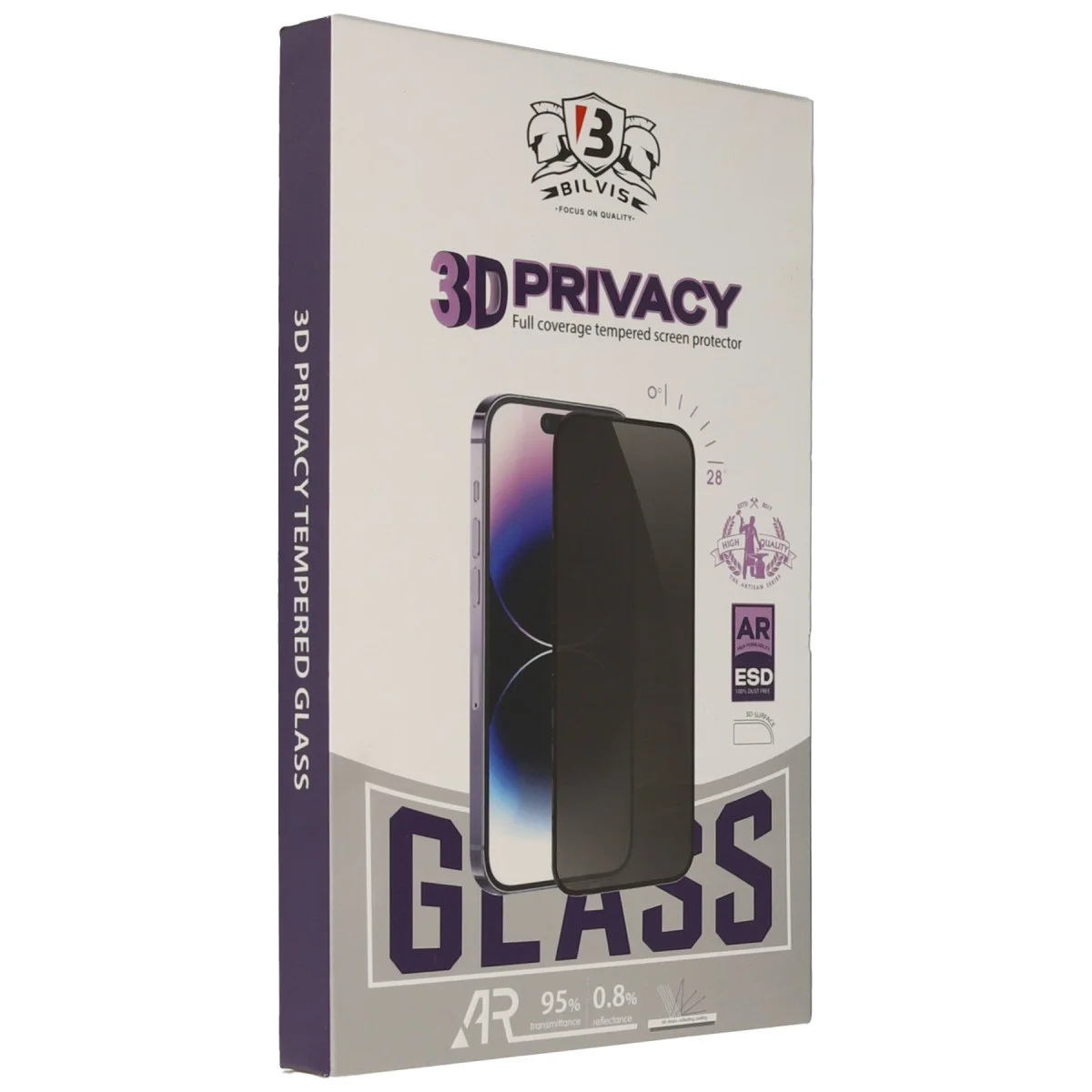 iPhone 16E Bilvis 3D Hayalet Cam Ekran Koruyucu