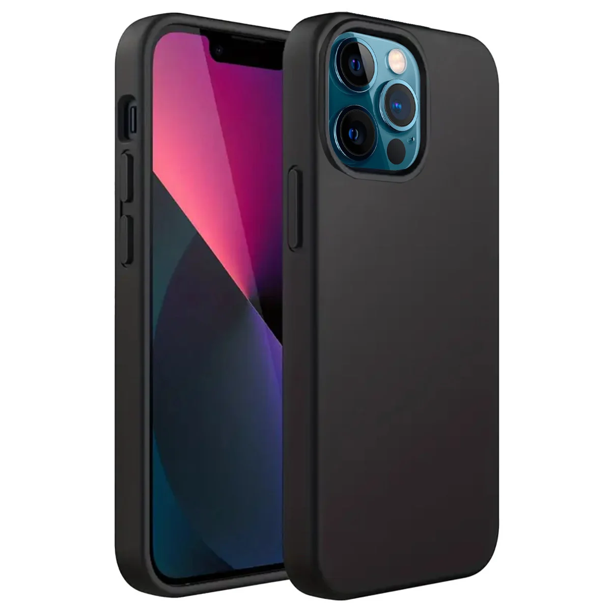 iPhone 12 Pro Kılıf First Silikon - Siyah