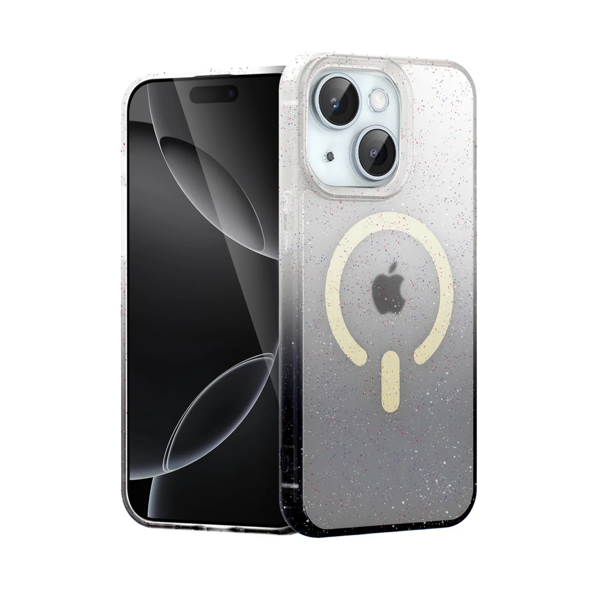 iPhone 15 Pummel Shiny Magsafe Kapak - Siyah