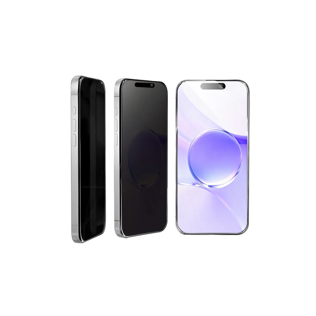 iPhone 14 Pro Max Bilvis 5in1 5D Magic Hayalet Cam Ekran Koruyucu - Siyah