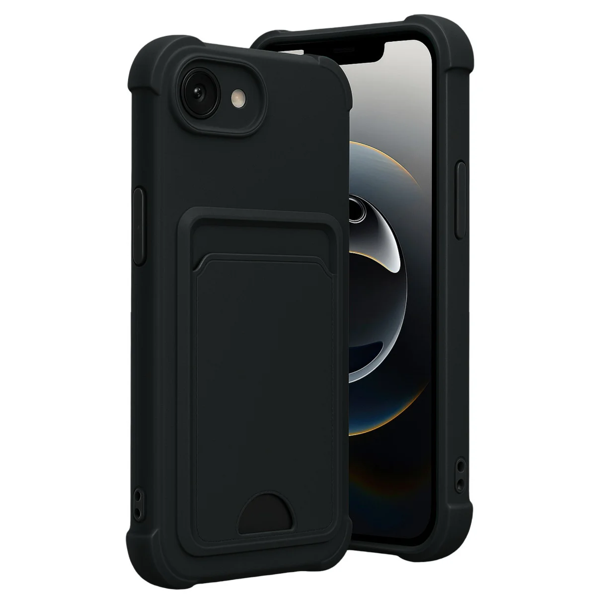 iPhone 16E Kelvin Kartvizitli Silikon - Siyah