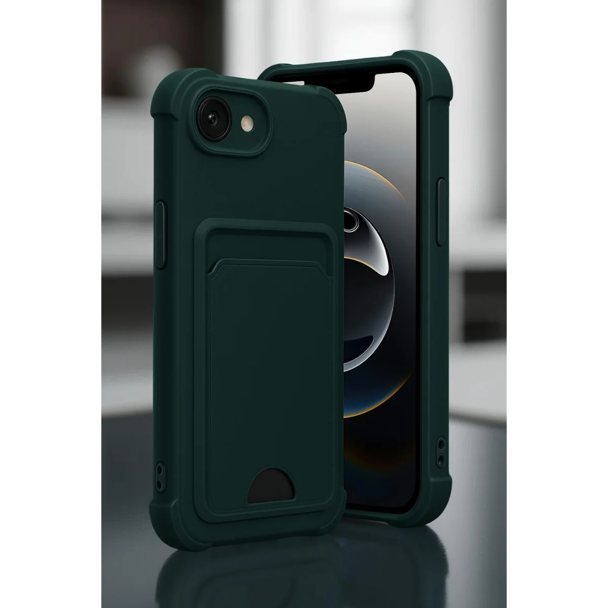 iPhone 16E Kelvin Kartvizitli Silikon - Siyah