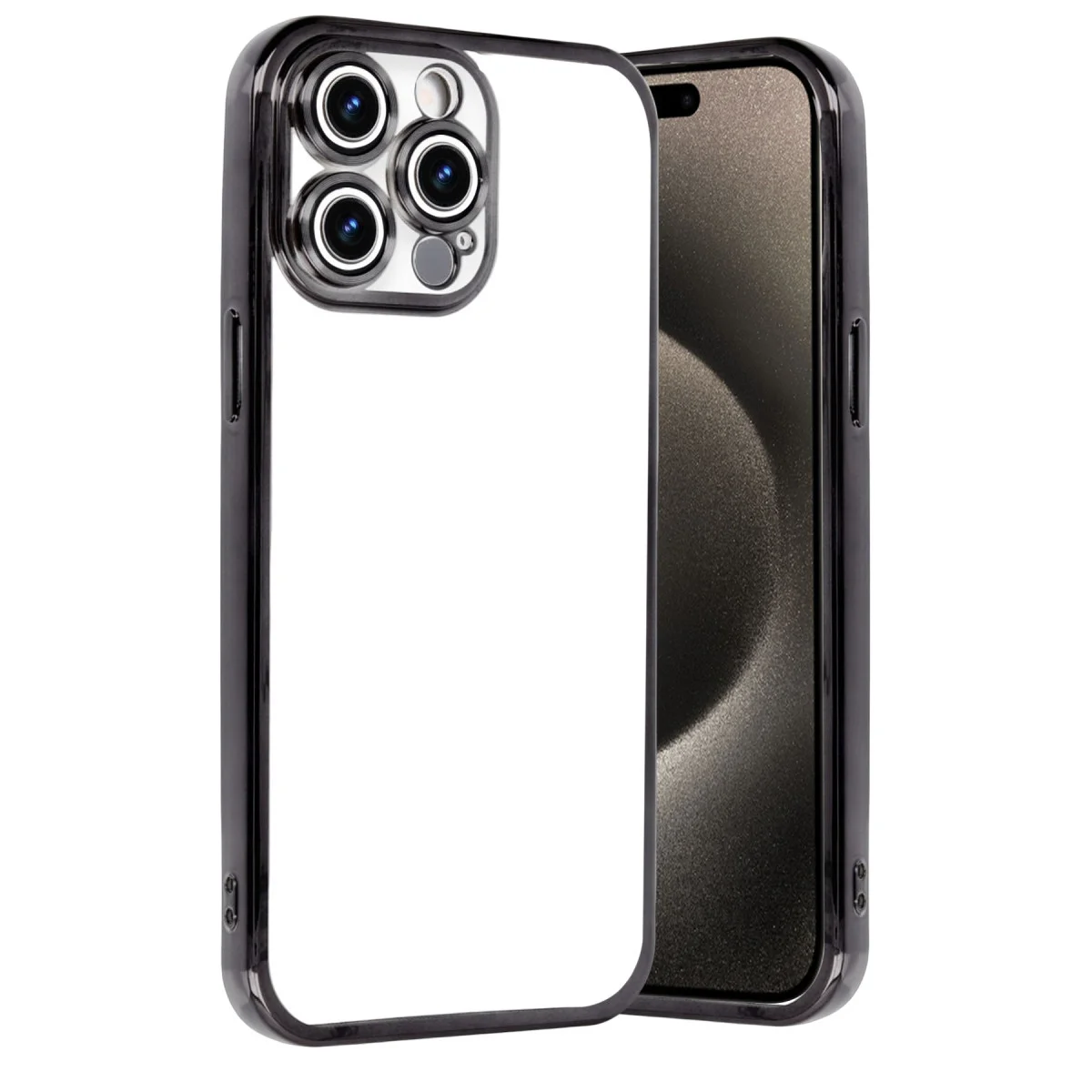 iPhone 15 Pro Max Razer Lensli Silikon - Siyah