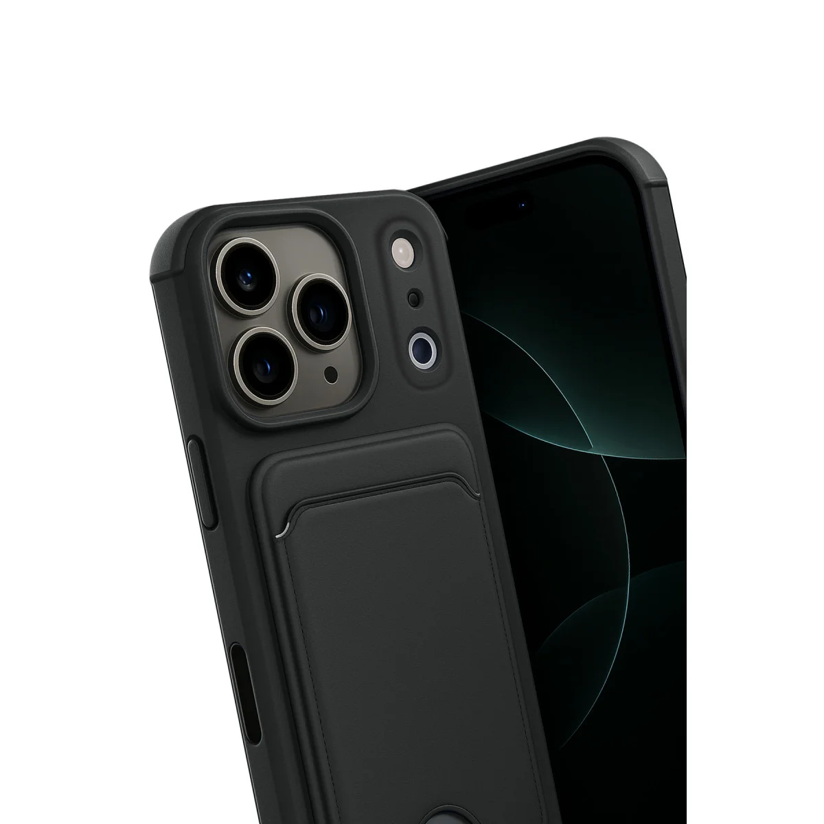 iPhone 17 Pro Kelvin Kartvizitli Silikon - Siyah