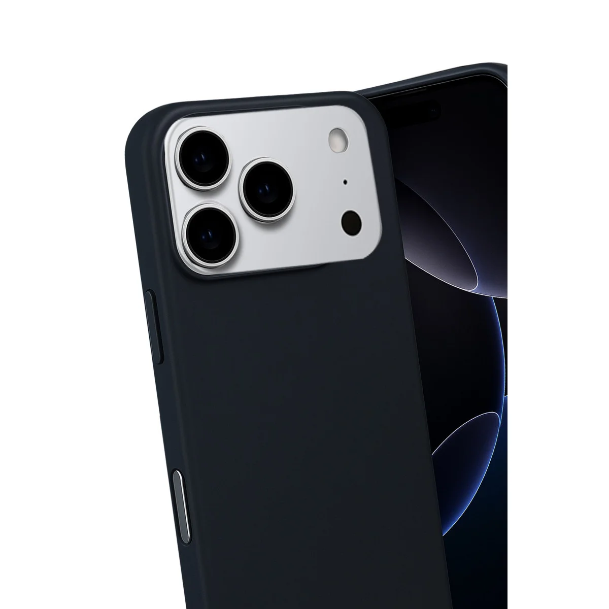 iPhone 17 Pro Max Nano içi Kadife Silikon - Siyah