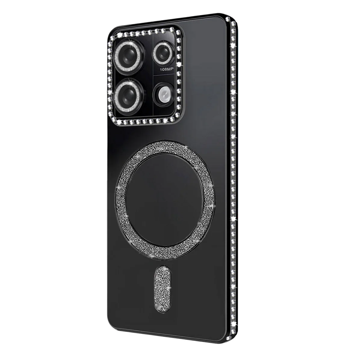 Redmi Note 13 Pro 4G Joke Simli Magneticsafe Kılıf - Siyah