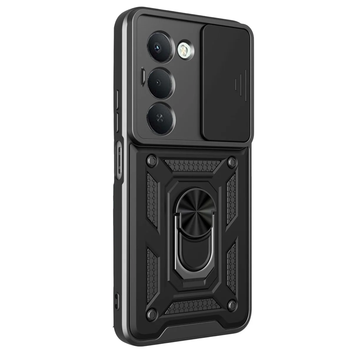 Redmi 15 4G Pars Lens Yüzüklü Silikon - Siyah
