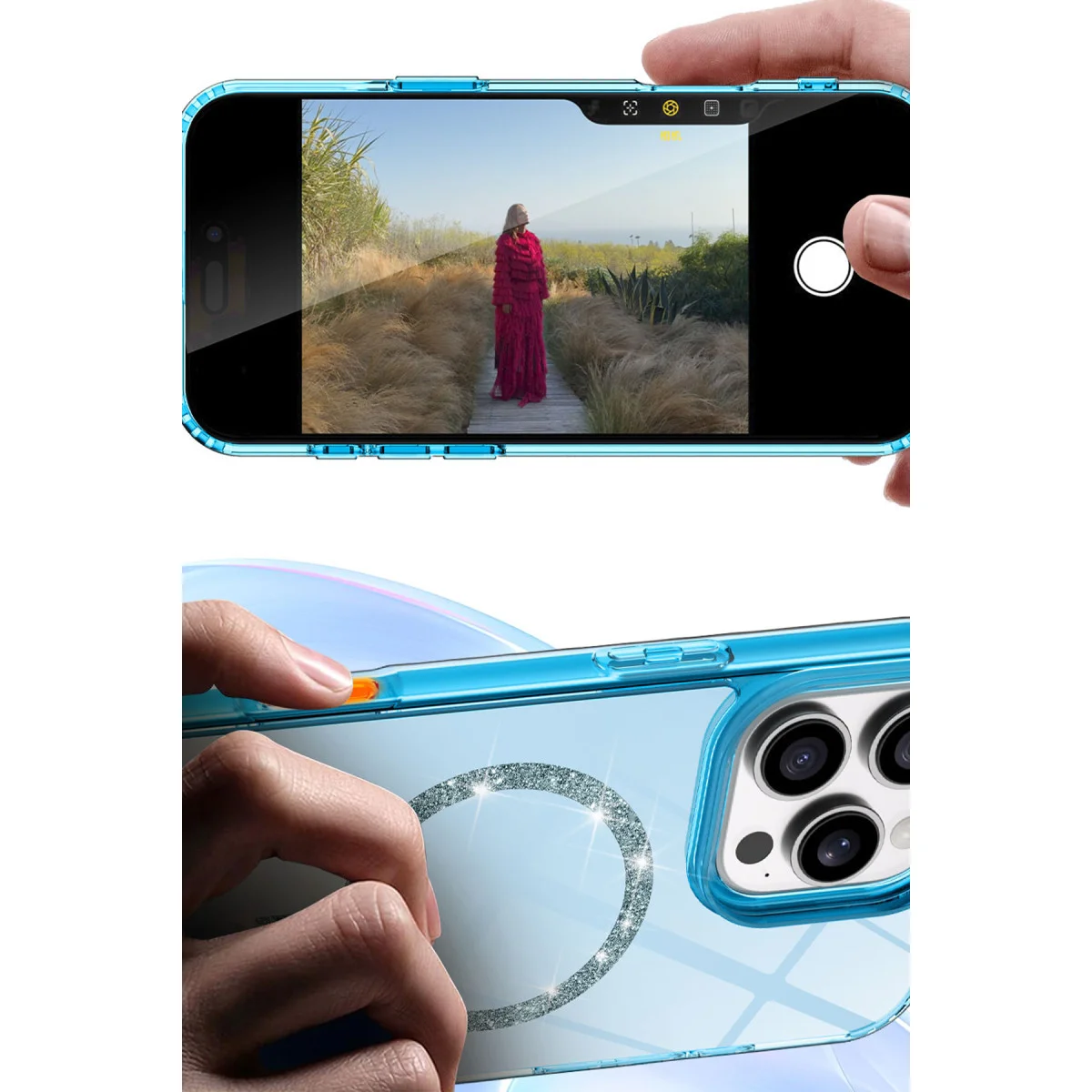 iPhone 17 Live Diamond Magsafe Kapak - Siyah