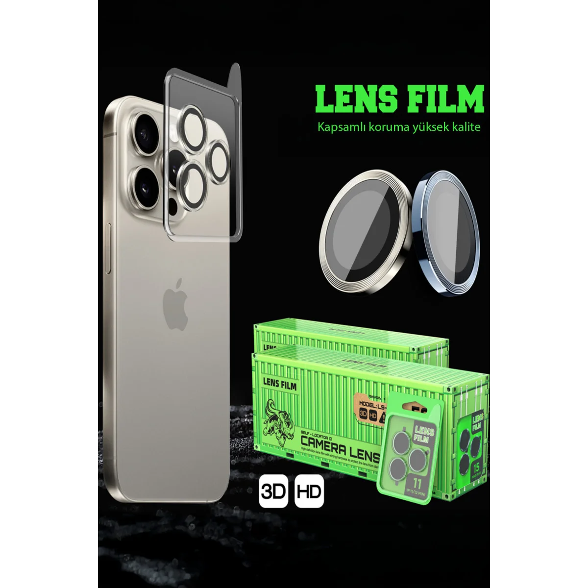 Mi 15T Raze Metal Kamera Lens - Siyah