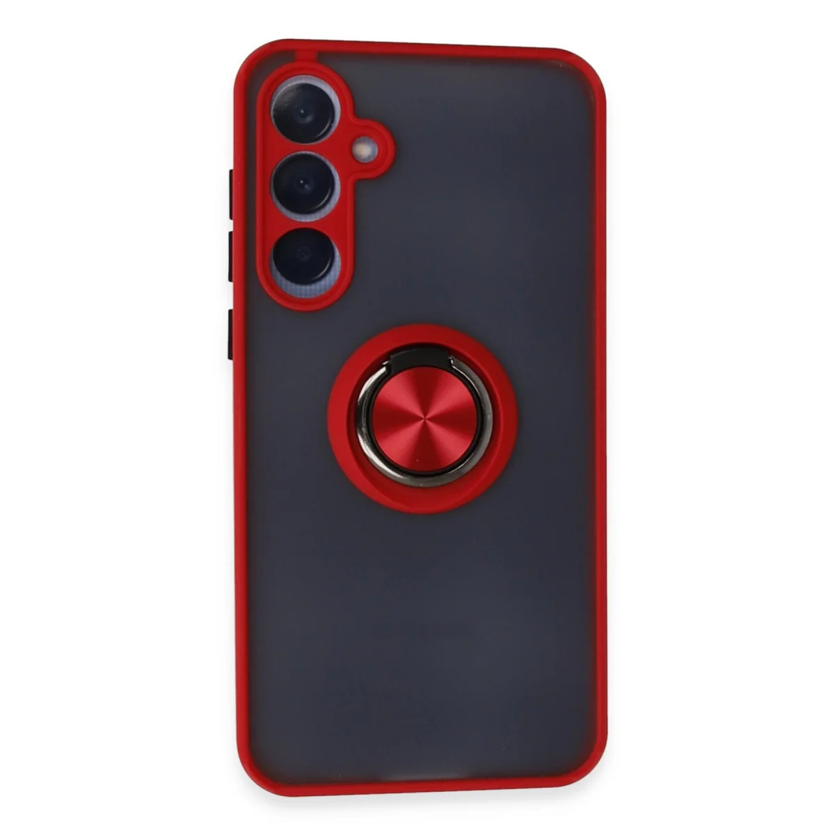Galaxy A35 5G Kılıf Montreal Yüzüklü Silikon Kapak - Kırmızı