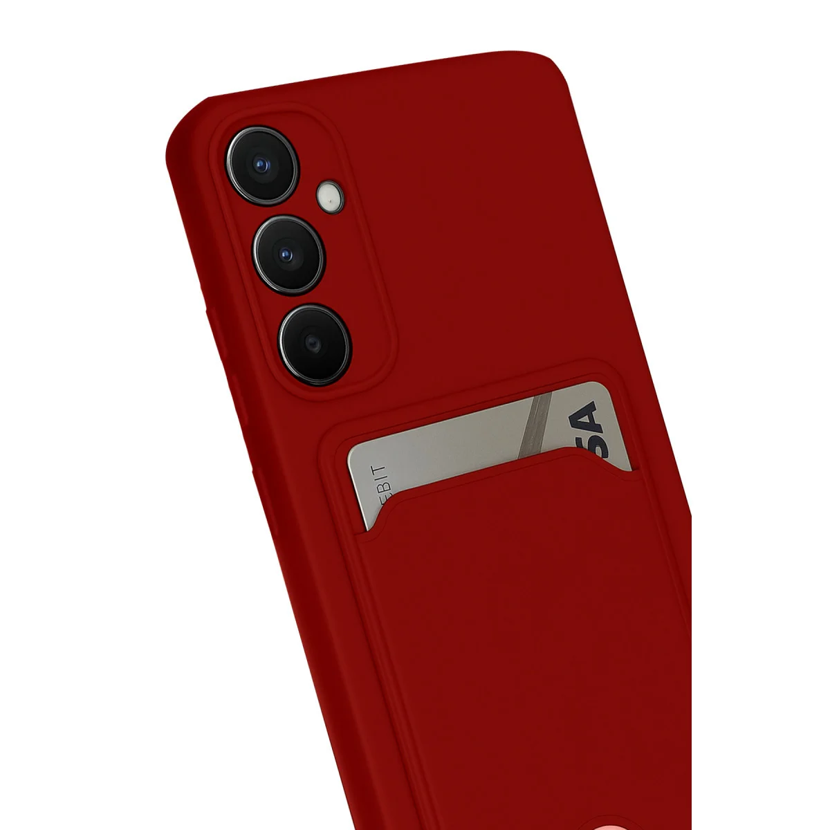 Galaxy S24 FE Kılıf Kelvin Kartvizitli Silikon - Kırmızı