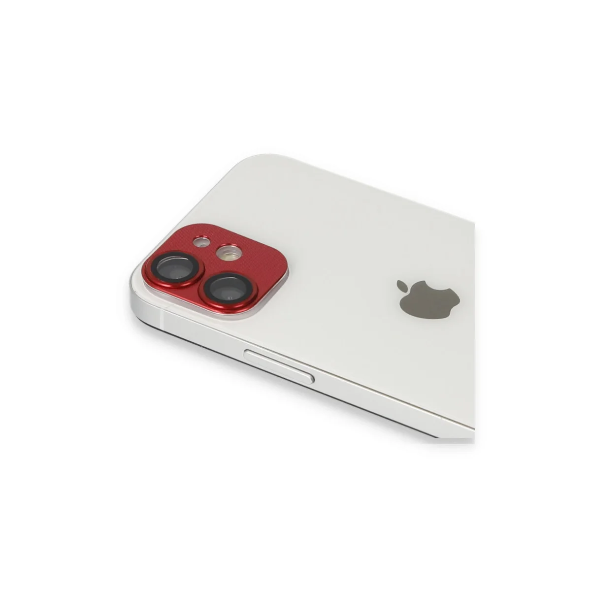 iPhone 11 Pers Alüminyum Kamera Lens - Kırmızı