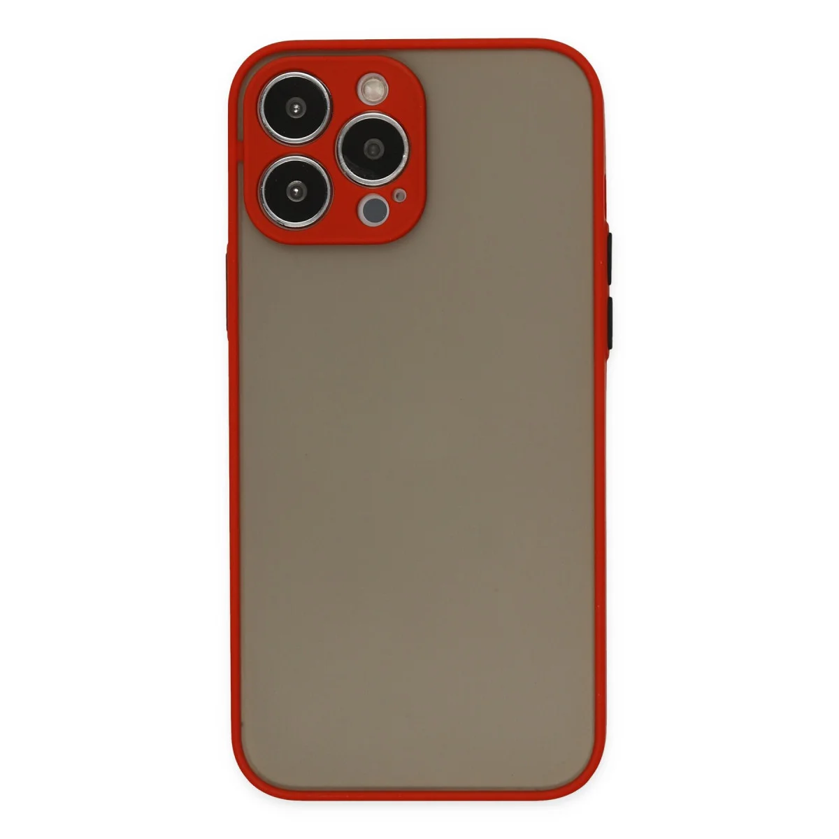 iPhone 13 Pro Kılıf Montreal Silikon Kapak - Kırmızı