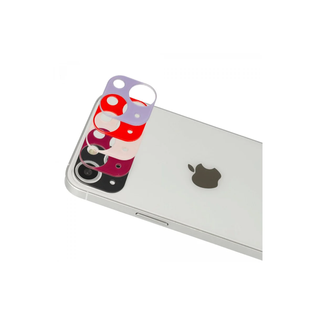 iPhone 13 Rainbow Kamera Lens Koruma Cam - Kırmızı