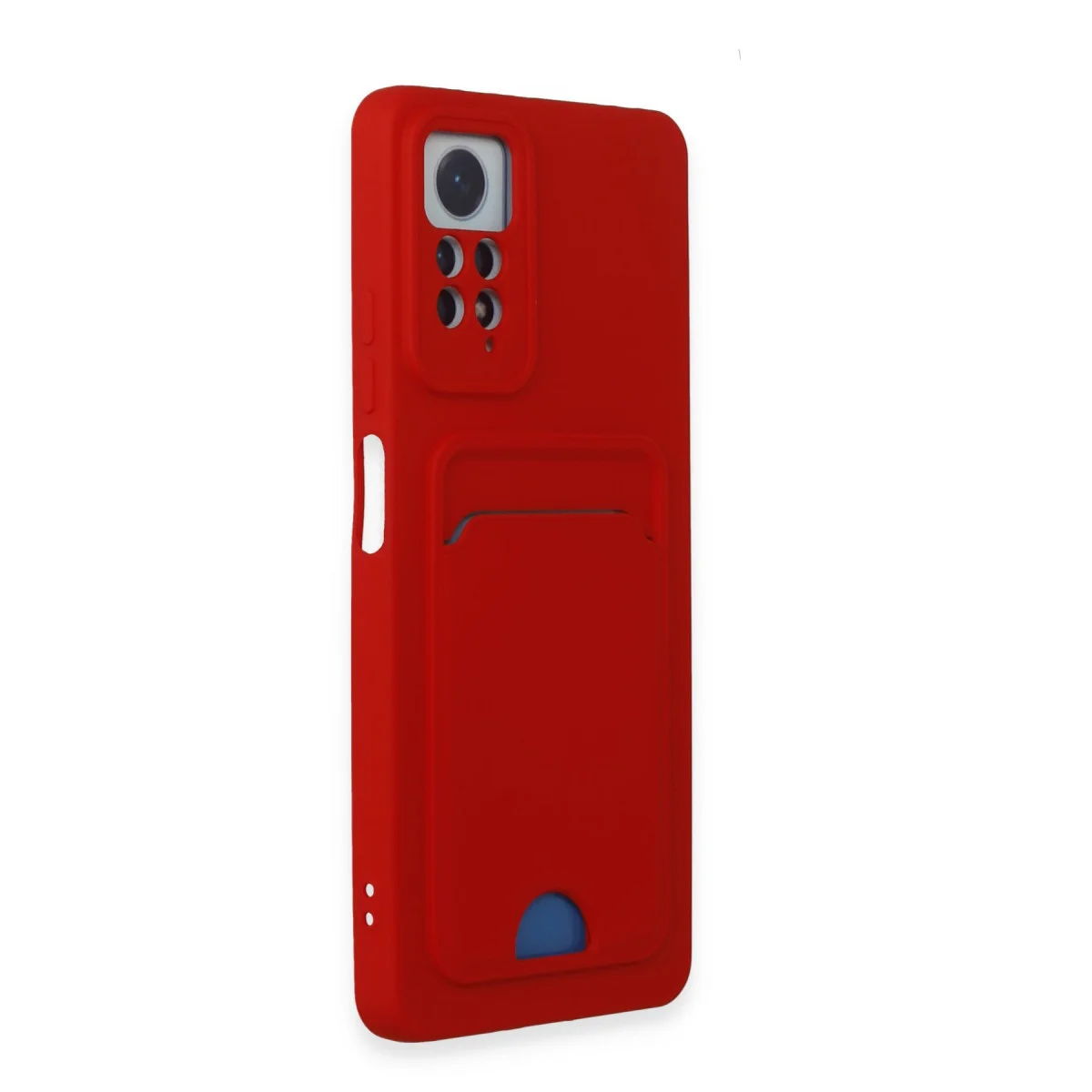 Redmi Note 12 Pro 4G Kılıf Kelvin Kartvizitli Silikon - Kırmızı