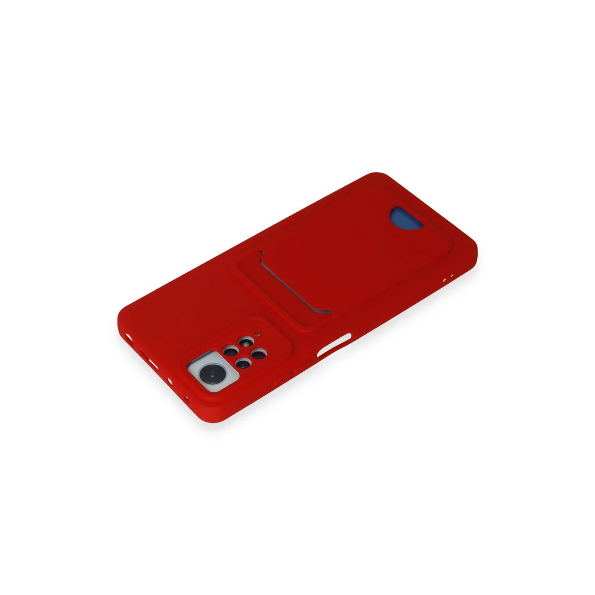 Redmi Note 12 Pro 4G Kılıf Kelvin Kartvizitli Silikon - Kırmızı