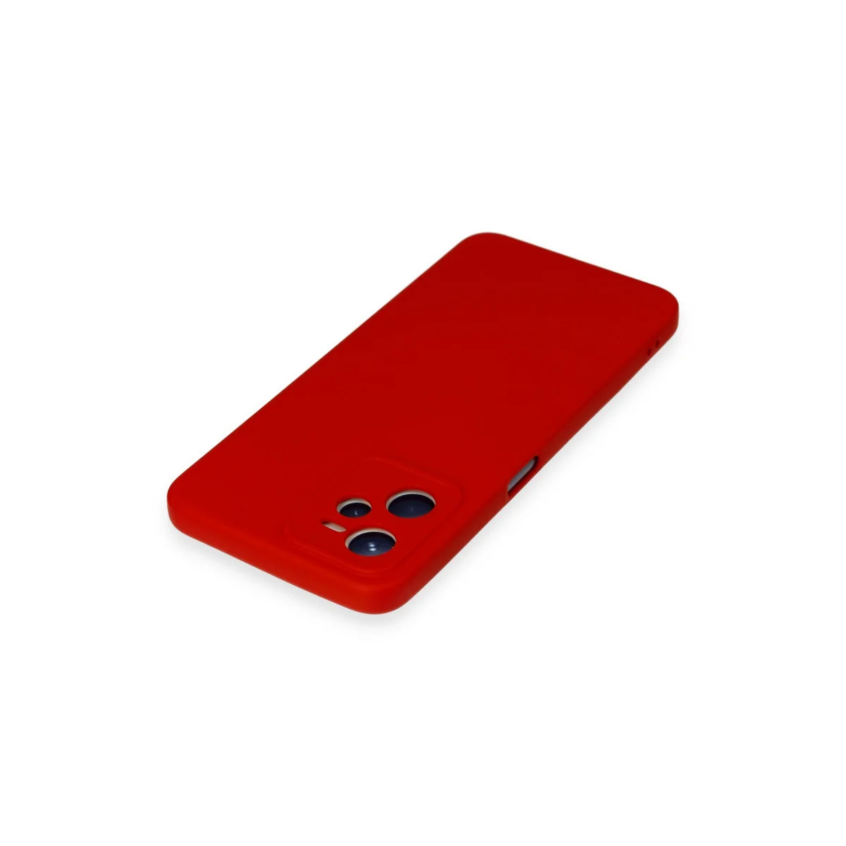 Realme C35 Kılıf Nano içi Kadife Silikon - Kırmızı