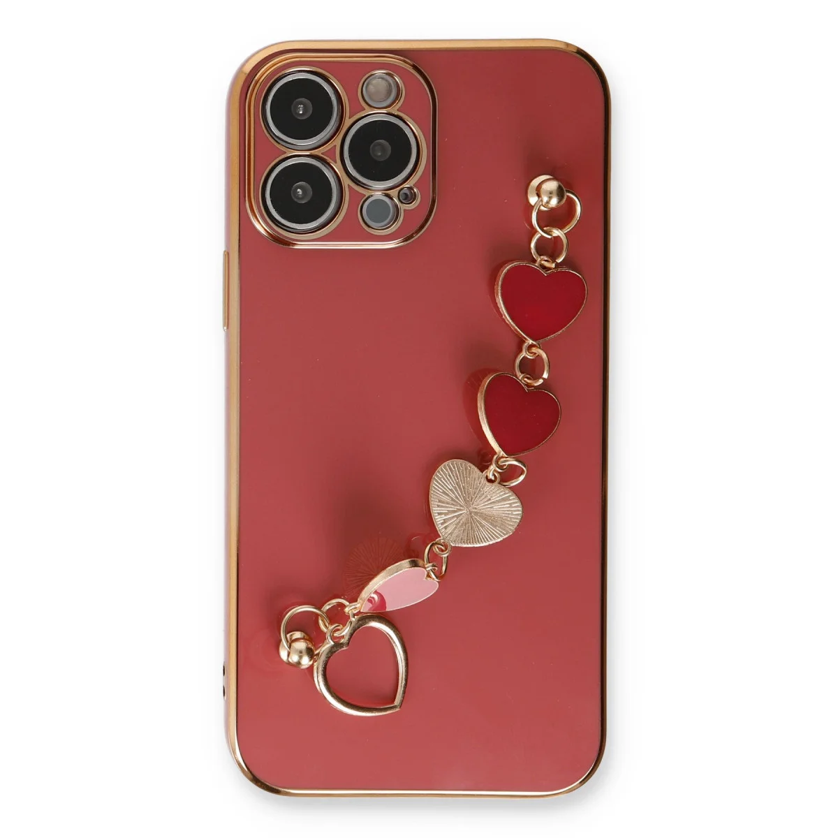 iPhone 13 Pro Kılıf Esila Silikon - Kırmızı