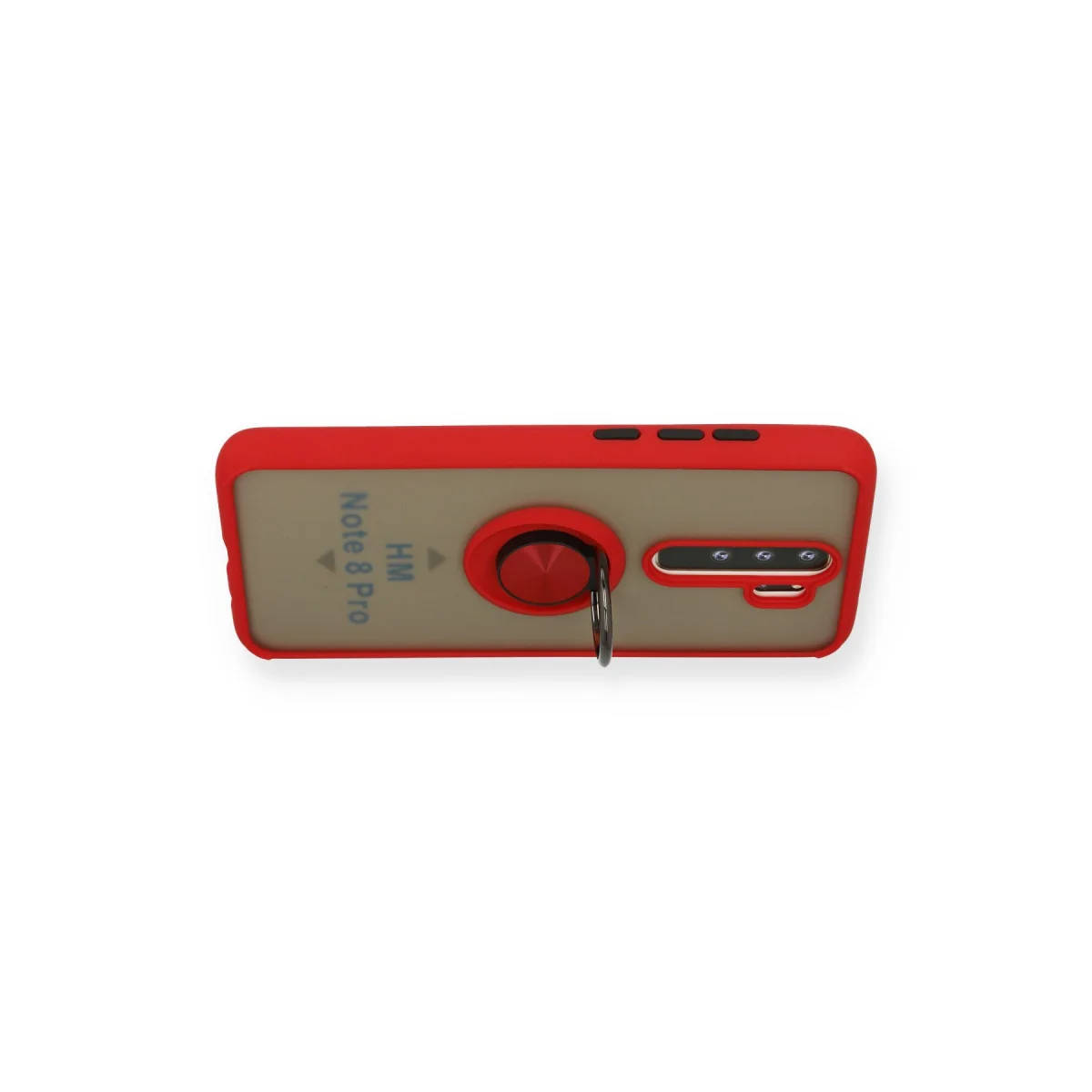 Redmi Note 8 Pro Kılıf Montreal Yüzüklü Silikon Kapak - Kırmızı