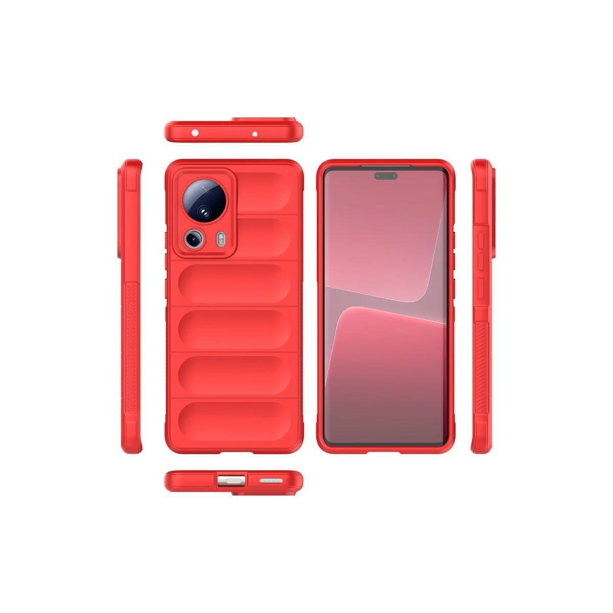 Mi 13 Lite Kılıf Optimum Silikon - Kırmızı
