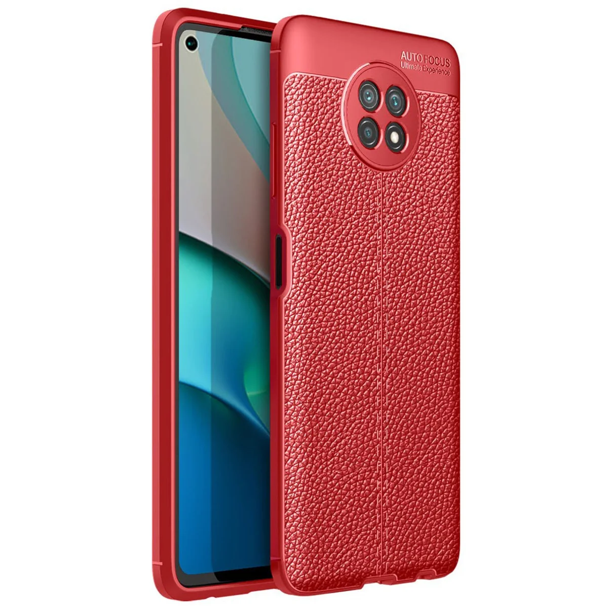 Redmi Note 9 5G Kılıf Auto Focus Kapak - Kırmızı