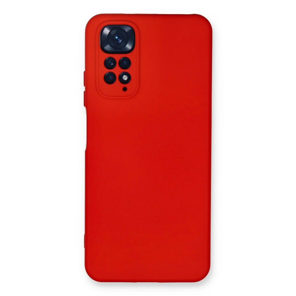 Redmi Note 11 Kılıf Nano içi Kadife Silikon - Kırmızı