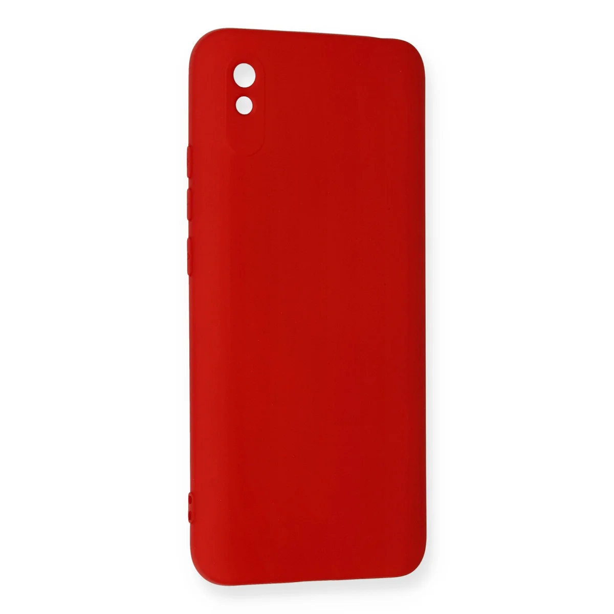 Redmi 9A Kılıf Nano içi Kadife Silikon - Kırmızı
